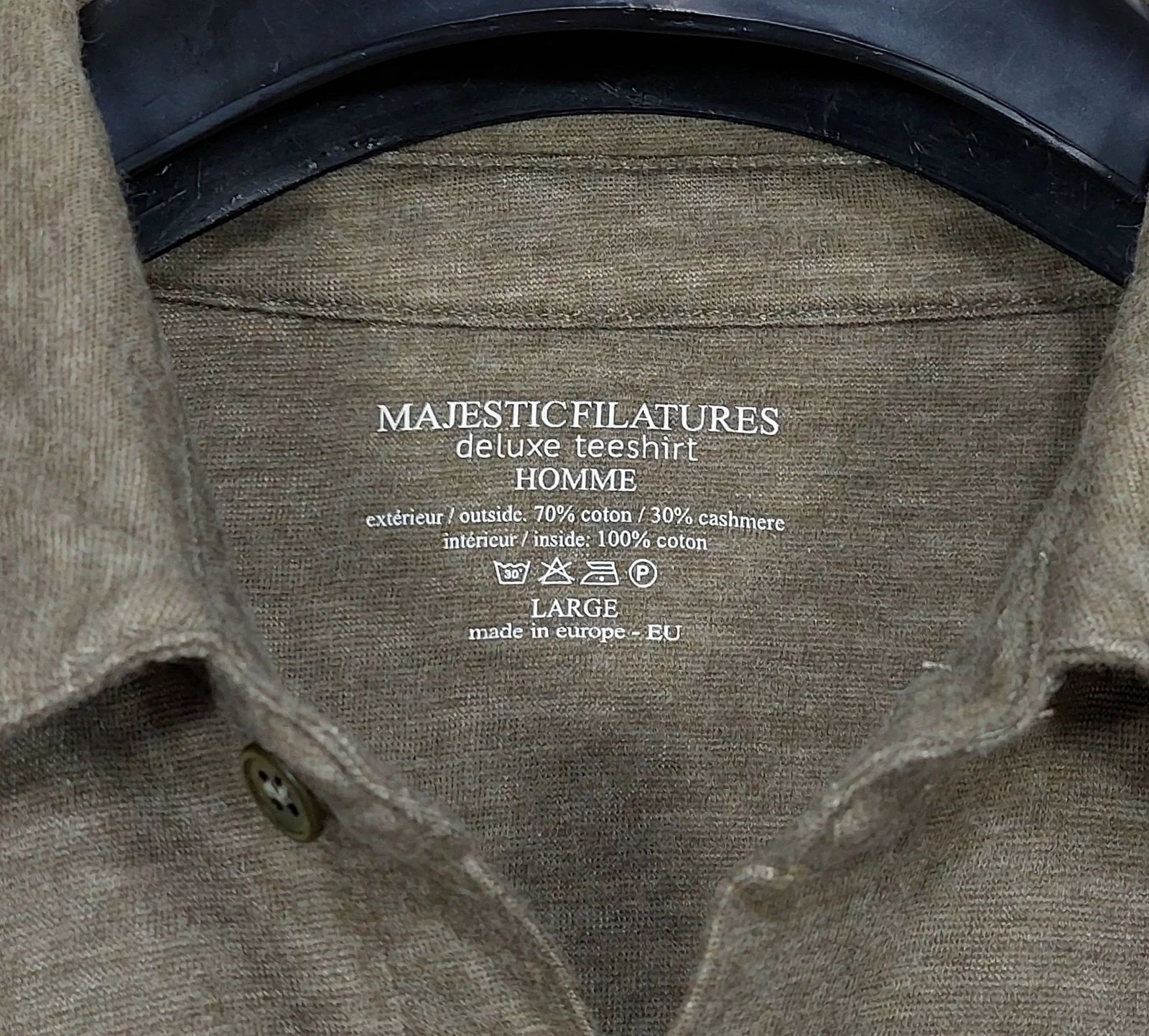 Camisa de manga larga con bolsillo Majestic Filatures - marrón claro L – photo 3